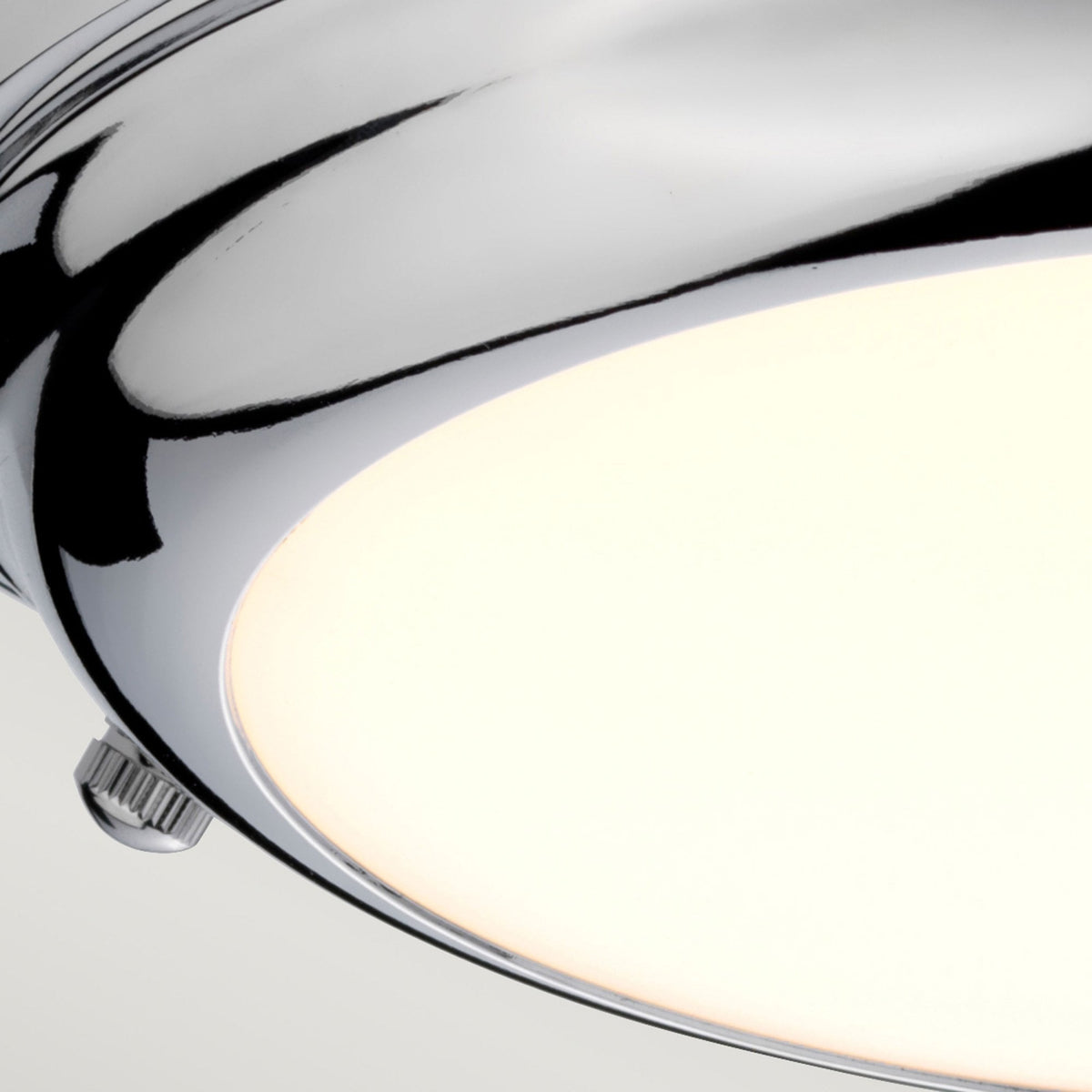 Welland IP54 Small Flush LED Ceiling Light in Polished Chrome