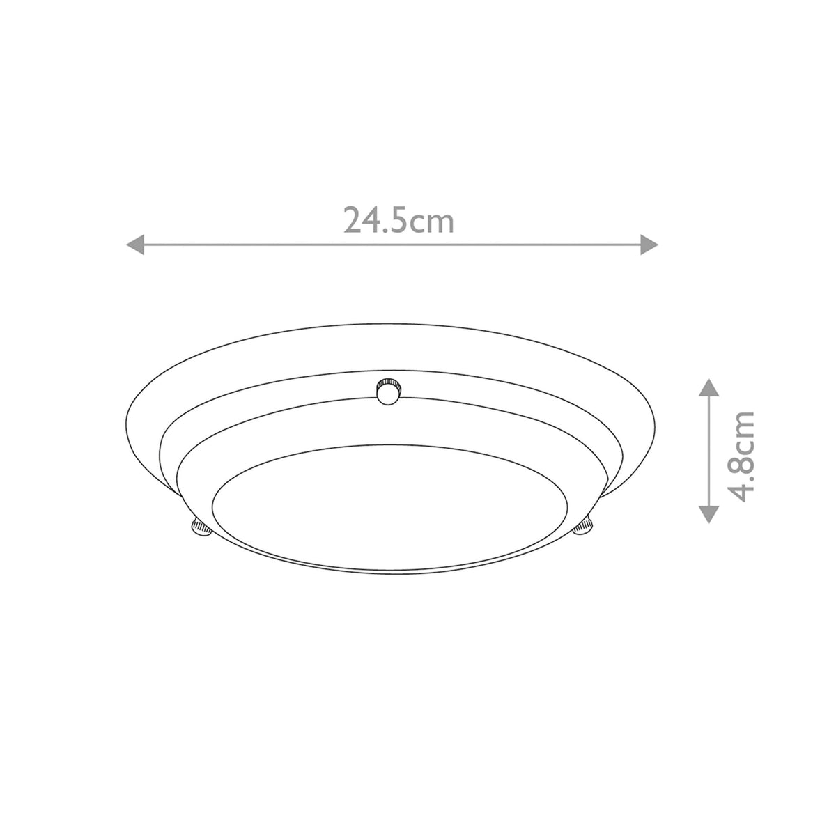 Welland IP54 Small Flush LED Ceiling Light in Polished Chrome