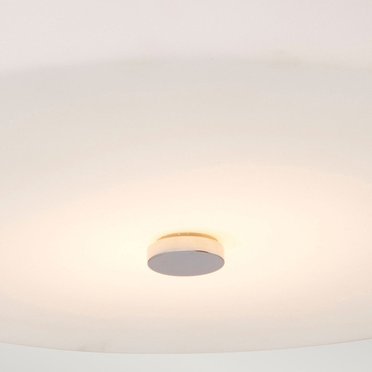 Tamar Large IP44 Ceiling Light in Polished Chrome with Opal Glass Shade
