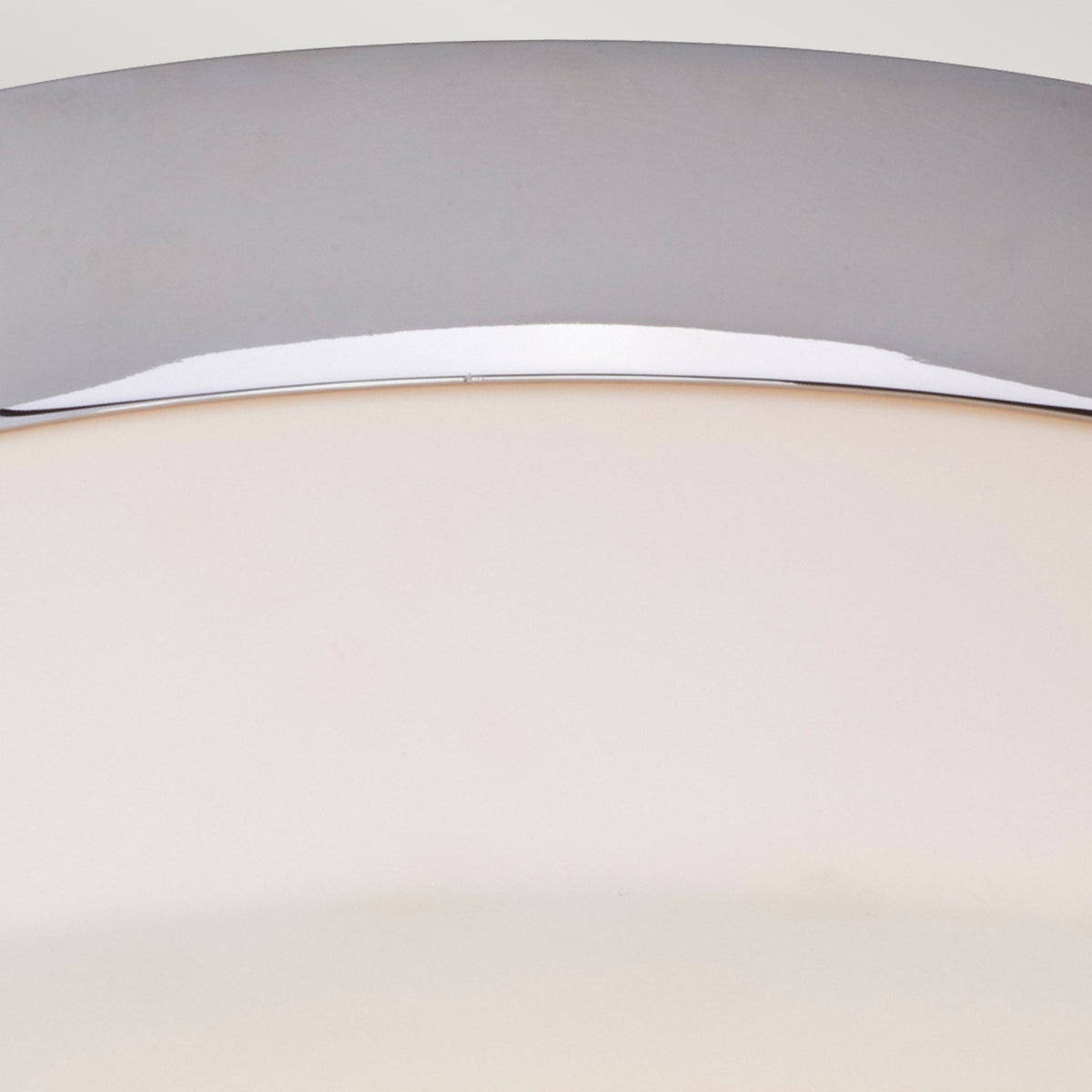 Tamar Large IP44 Ceiling Light in Polished Chrome with Opal Glass Shade