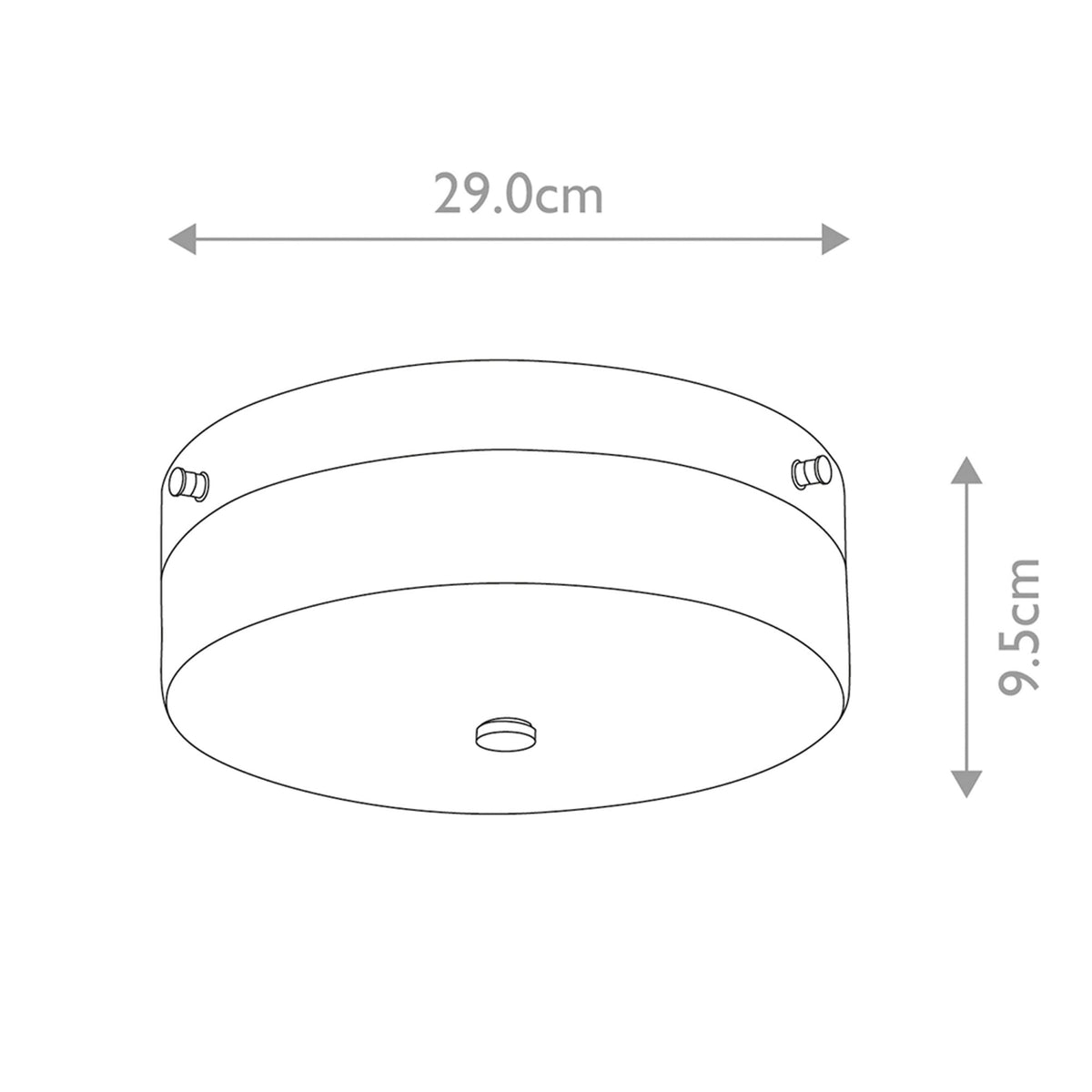 Tamar Large IP44 Ceiling Light in Polished Chrome with Opal Glass Shade