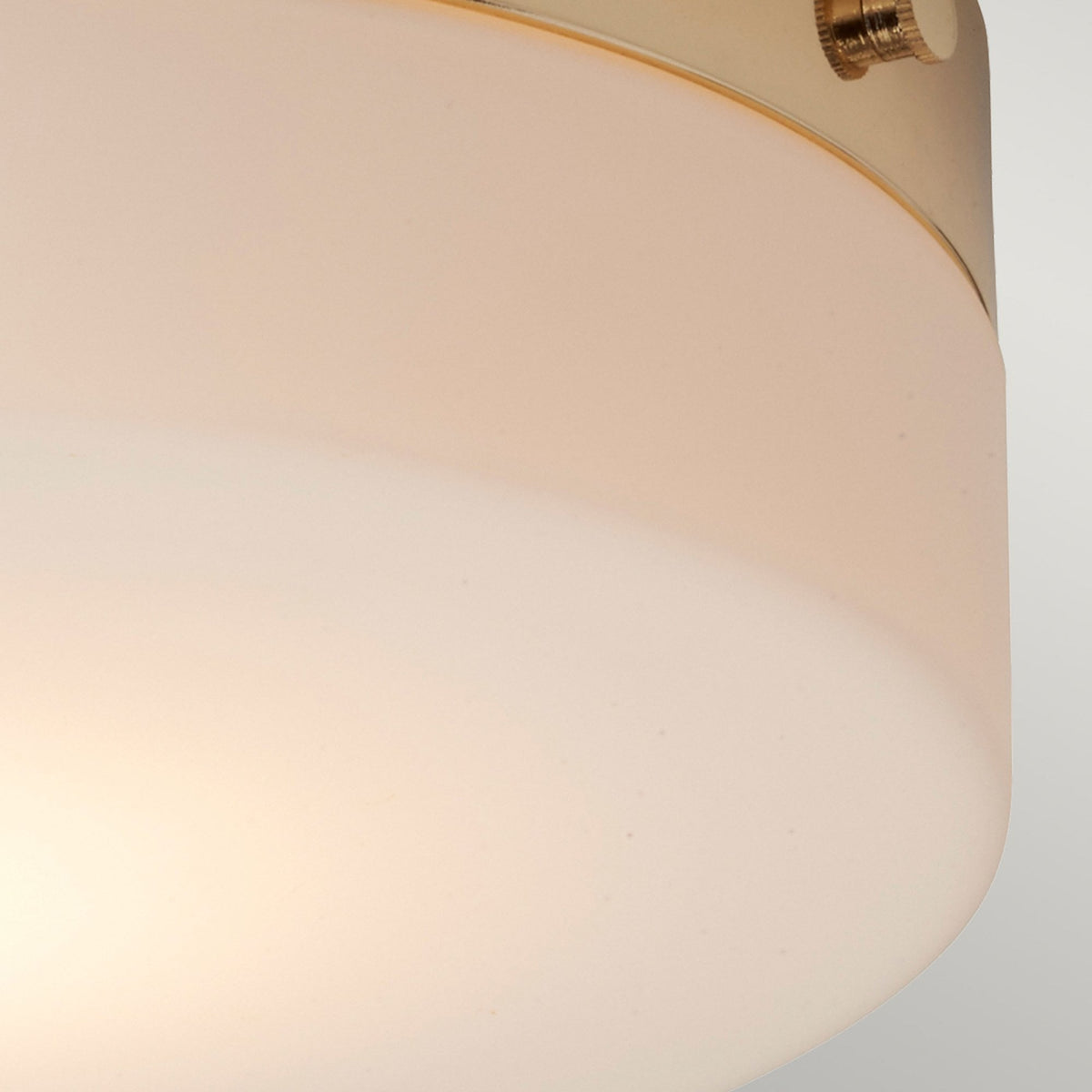 Tamar Large IP44 Ceiling Light in Polished Gold with Opal Glass Shade
