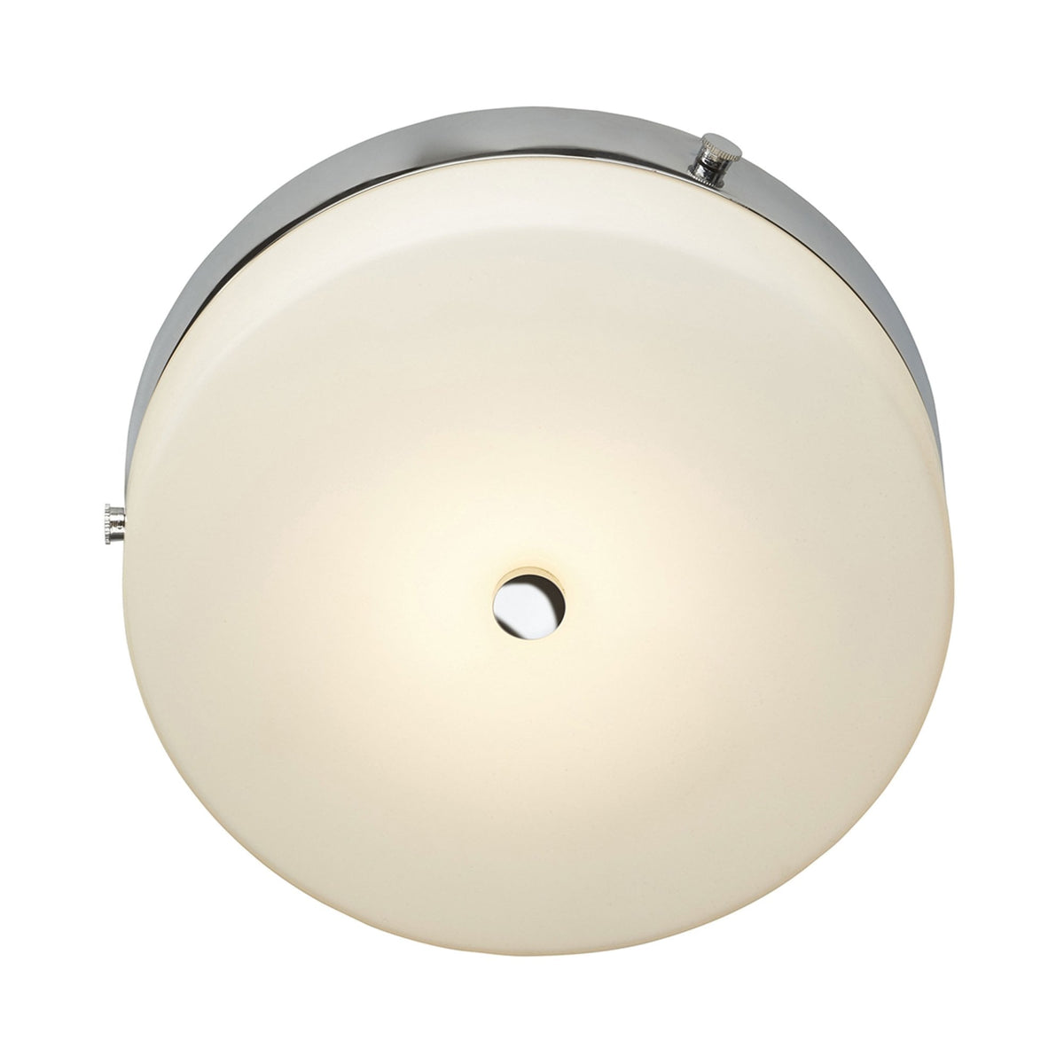 Tamar Medium IP44 Ceiling Light in Polished Chrome with Opal Glass Shade