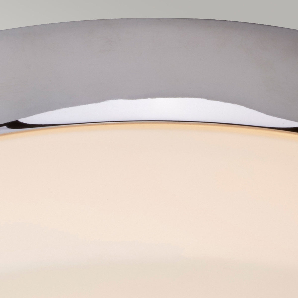 Tamar Medium IP44 Ceiling Light in Polished Chrome with Opal Glass Shade
