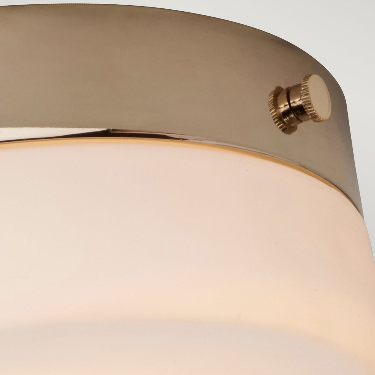 Tamar Medium IP44 Ceiling Light in Polished Gold with Opal Glass Shade
