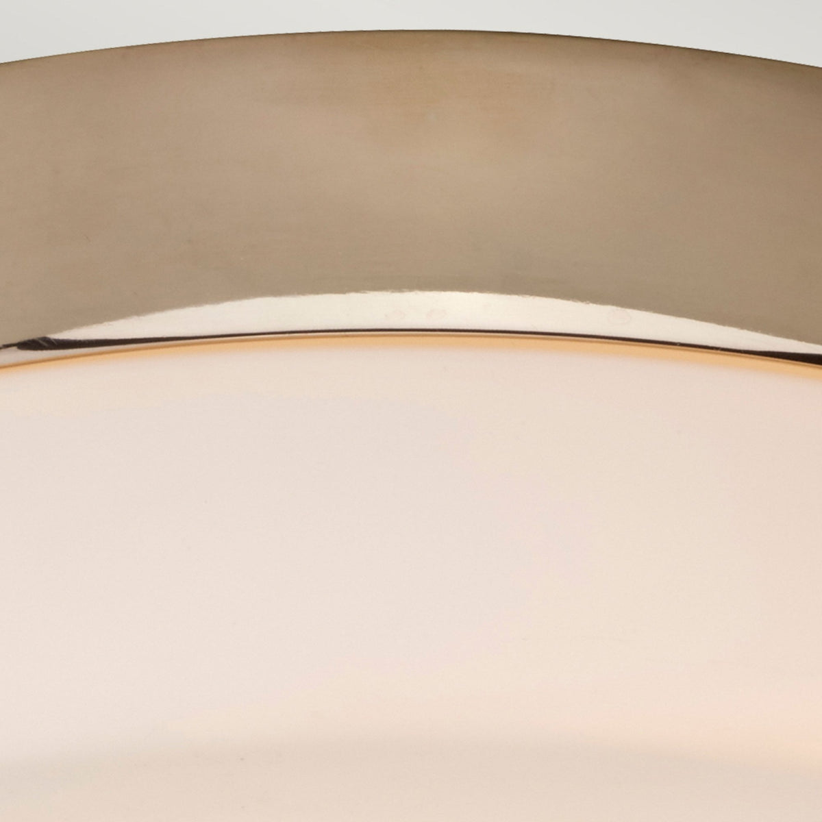Tamar Medium IP44 Ceiling Light in Polished Gold with Opal Glass Shade