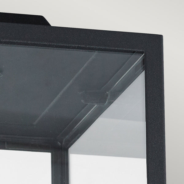 Lofoten Coastal Box Ceilng Light in Black with Clear Glass Panels