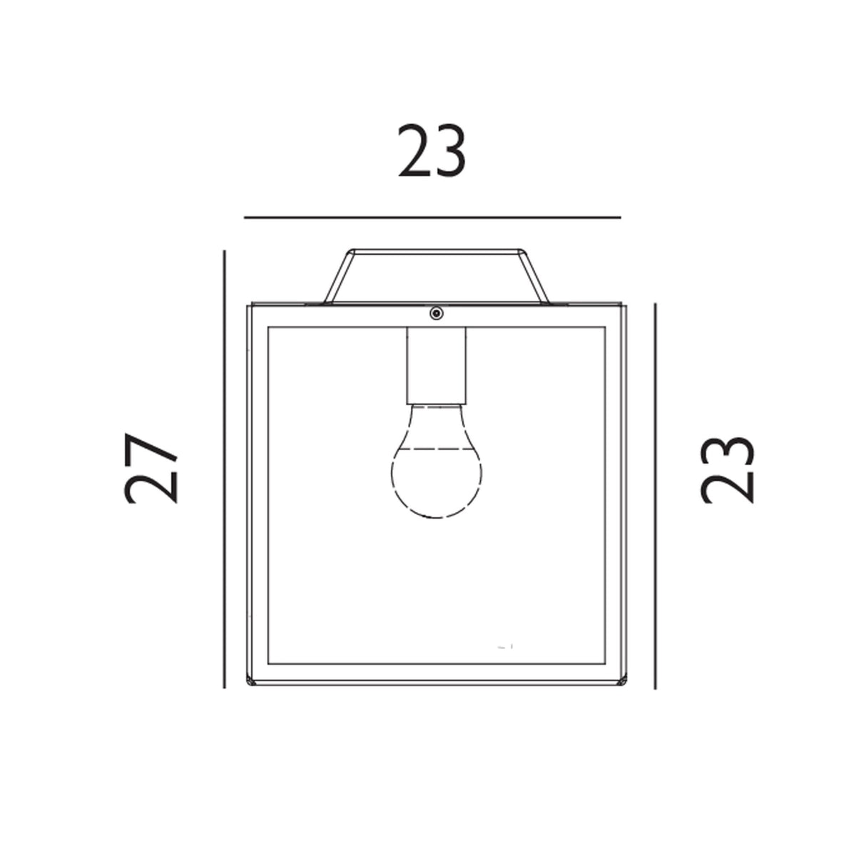Lofoten Coastal Box Ceilng Light in Black with Clear Glass Panels