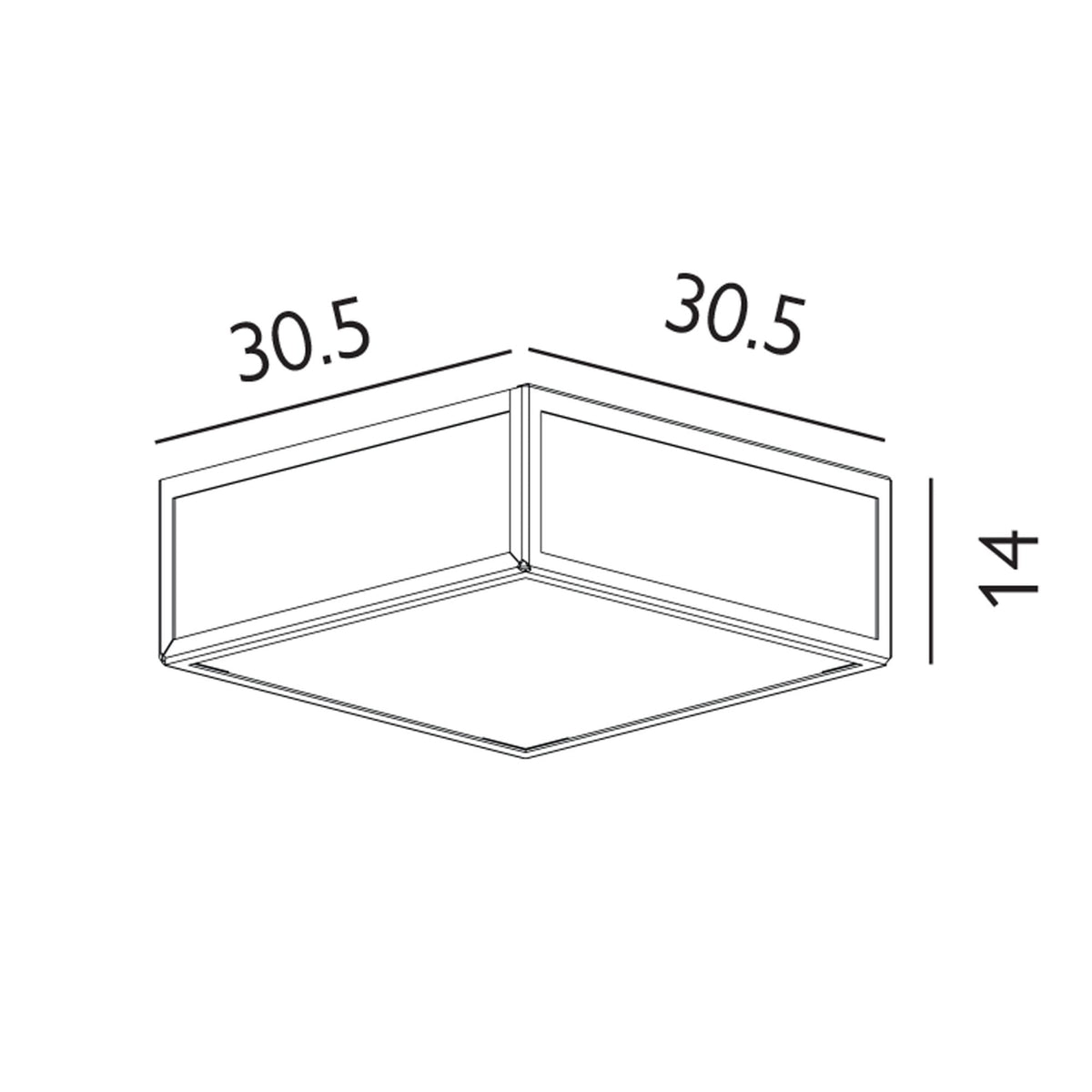 Lofoten Coastal Flat Ceilng Light in Black with Clear Glass Panels
