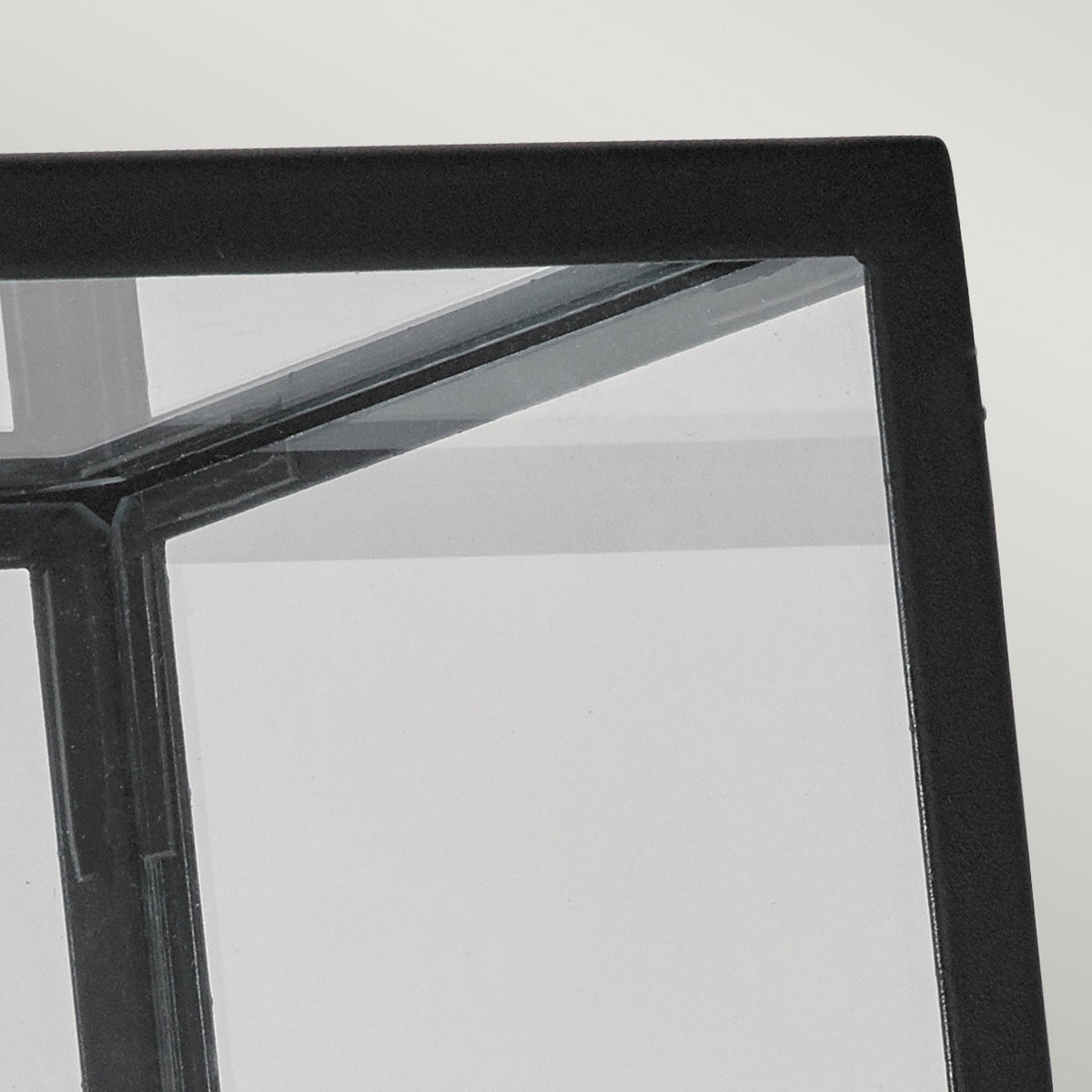 Lofoten Coastal Box Wall Light in Black with Clear Glass Panels