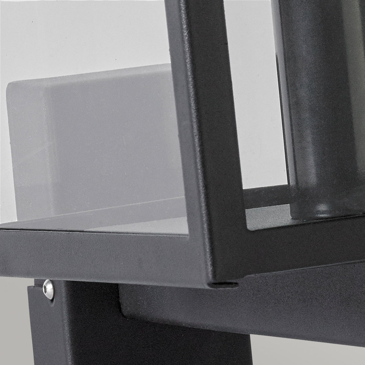 Lofoten Coastal Box Wall Light in Black with Clear Glass Panels