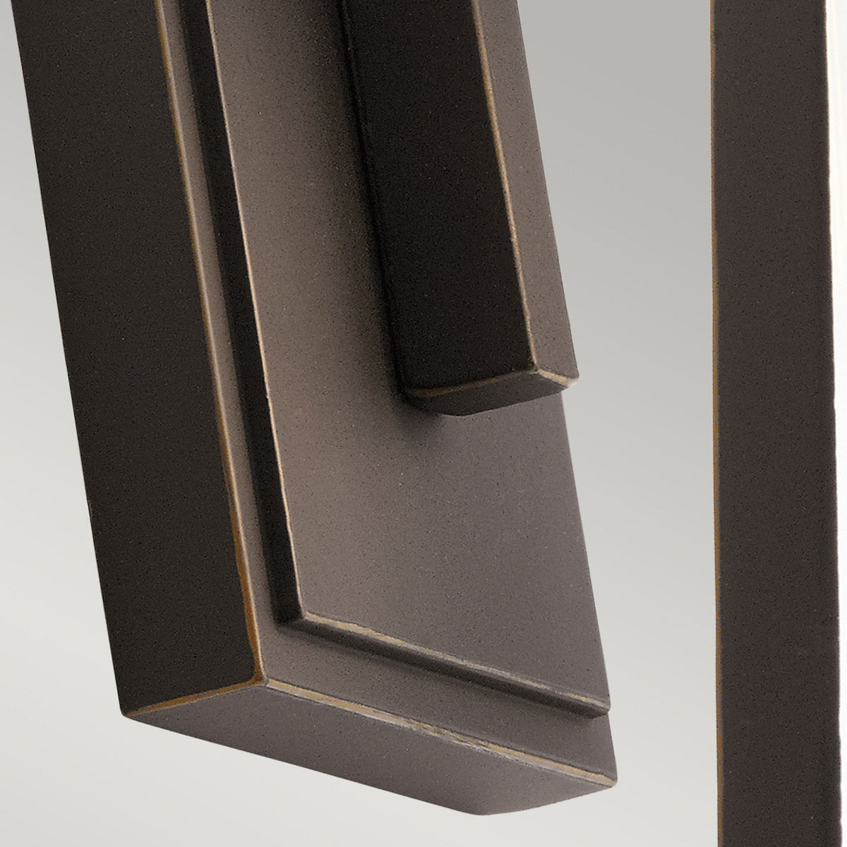 Delison IP44 Small Exterior Wall Light in Rubbed Bronze with Clear Glass Panels