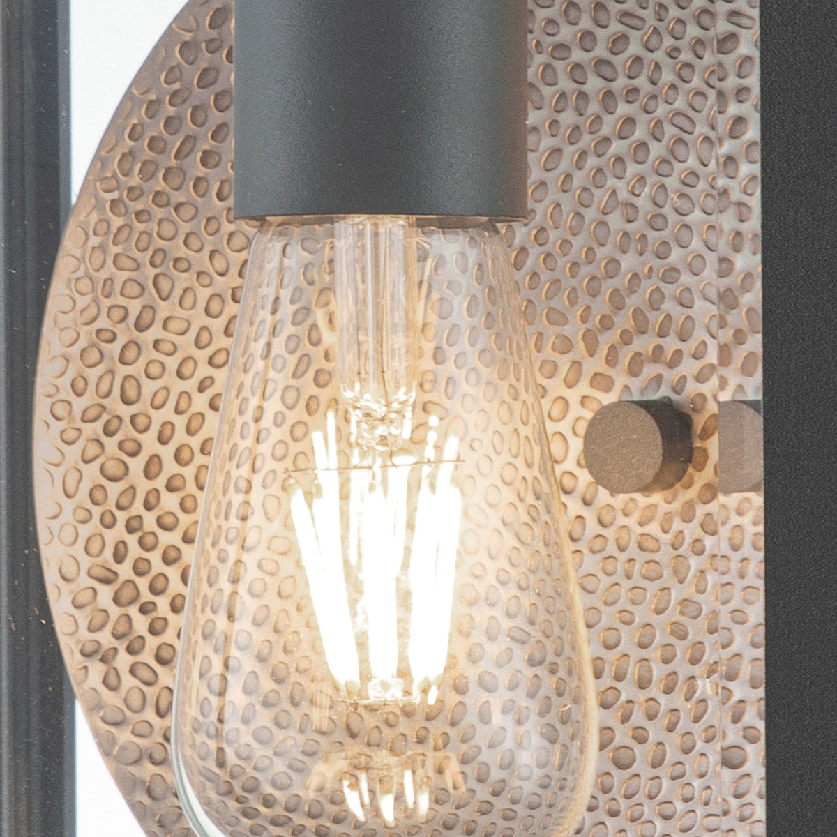 Byron Single Large Wall Lantern in Graphite with Pewter Reflector