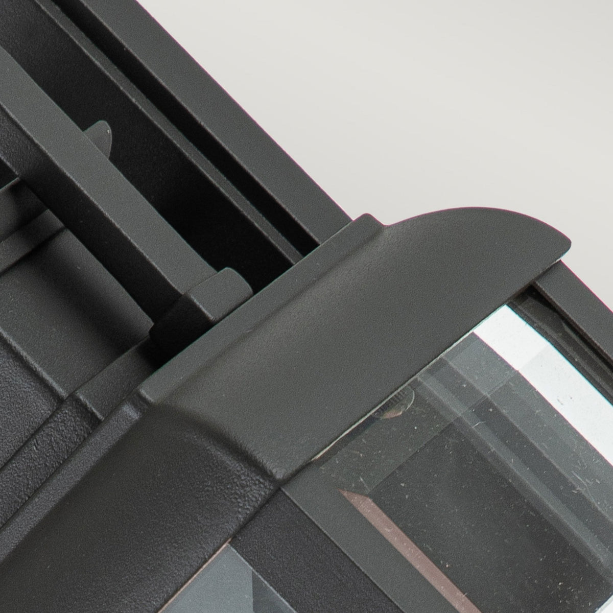 Byron Single Medium Wall Lantern in Graphite with Pewter Reflector