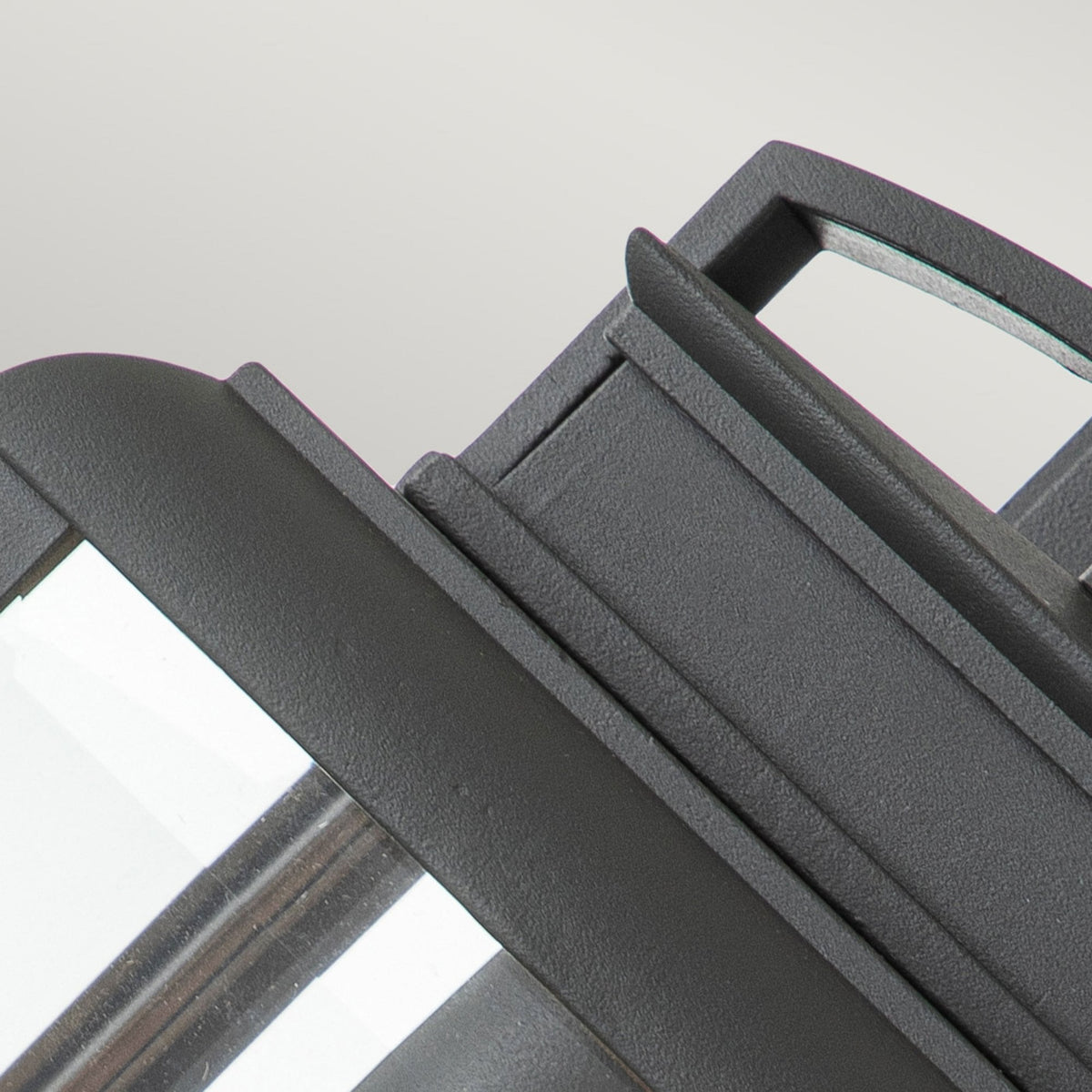 Byron Single Small Wall Lantern in Graphite with Pewter Reflector