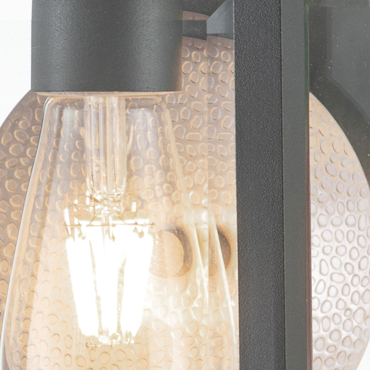 Byron Single Small Wall Lantern in Graphite with Pewter Reflector