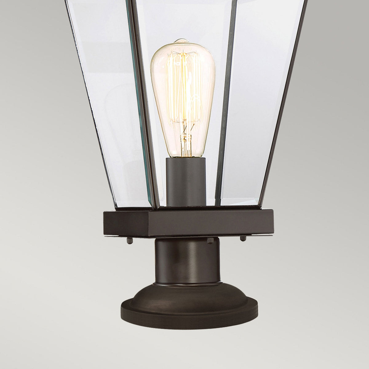 Ravine Medium IP44 Pedestal Light in Western Bronze