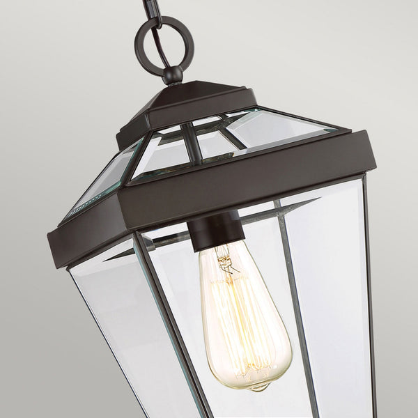 Ravine Medium IP44 Pendant Chain Lantern in Western Bronze