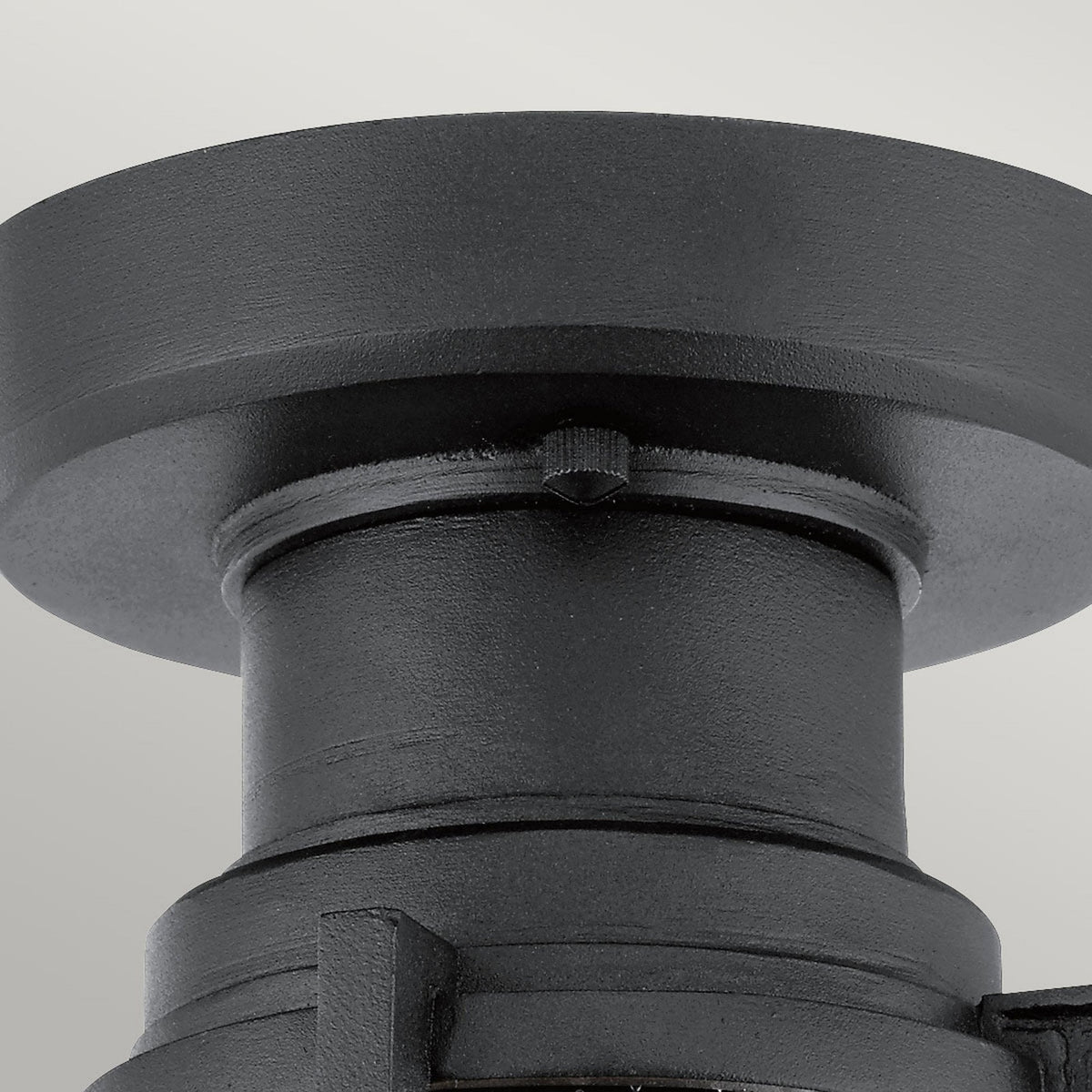 Suri IP44 Coastal Ceiling or Pedestal Light in Textured Black with Seeded Glass