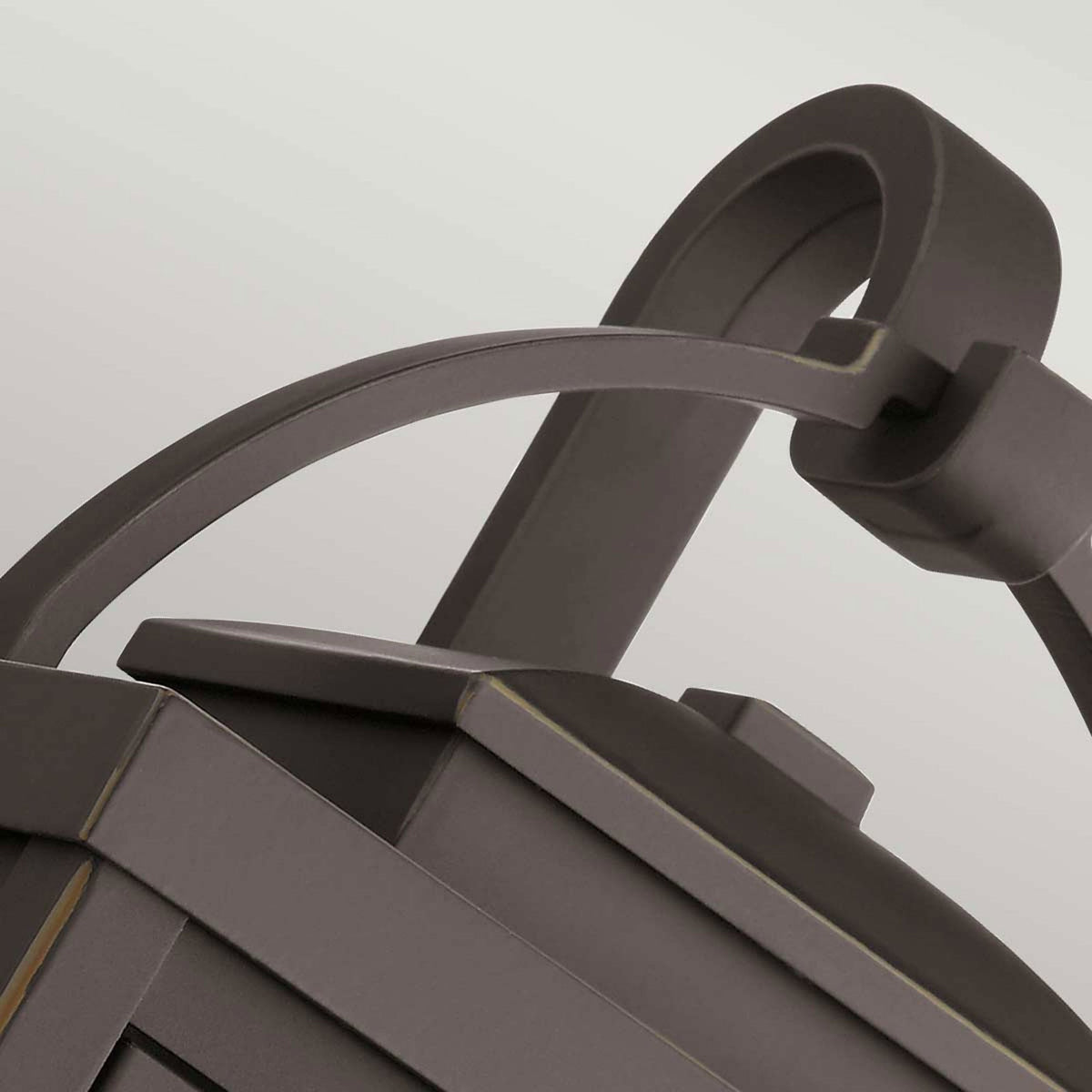 Carlson IP44 Medium Exterior Wall Light in Rubbed Bronze with Seeded Glass