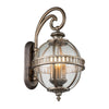 Halleron 3 Light Outdoor Wall Lantern in Burnished Bronze