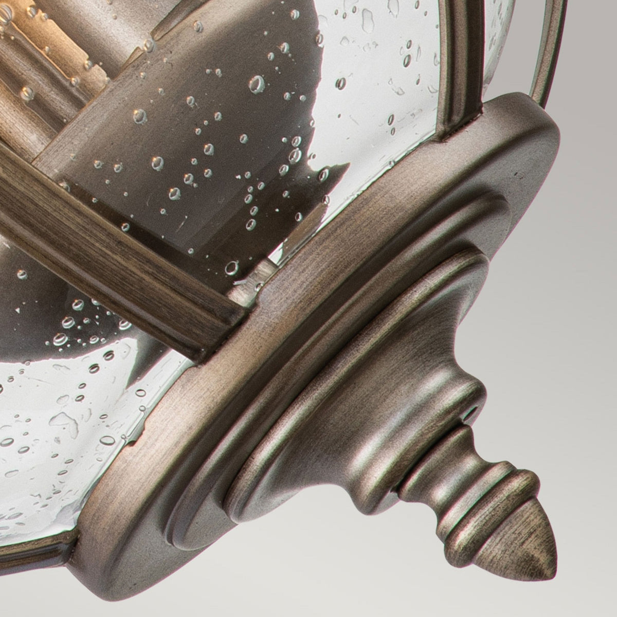 Halleron 3 Light Outdoor Wall Lantern in Burnished Bronze