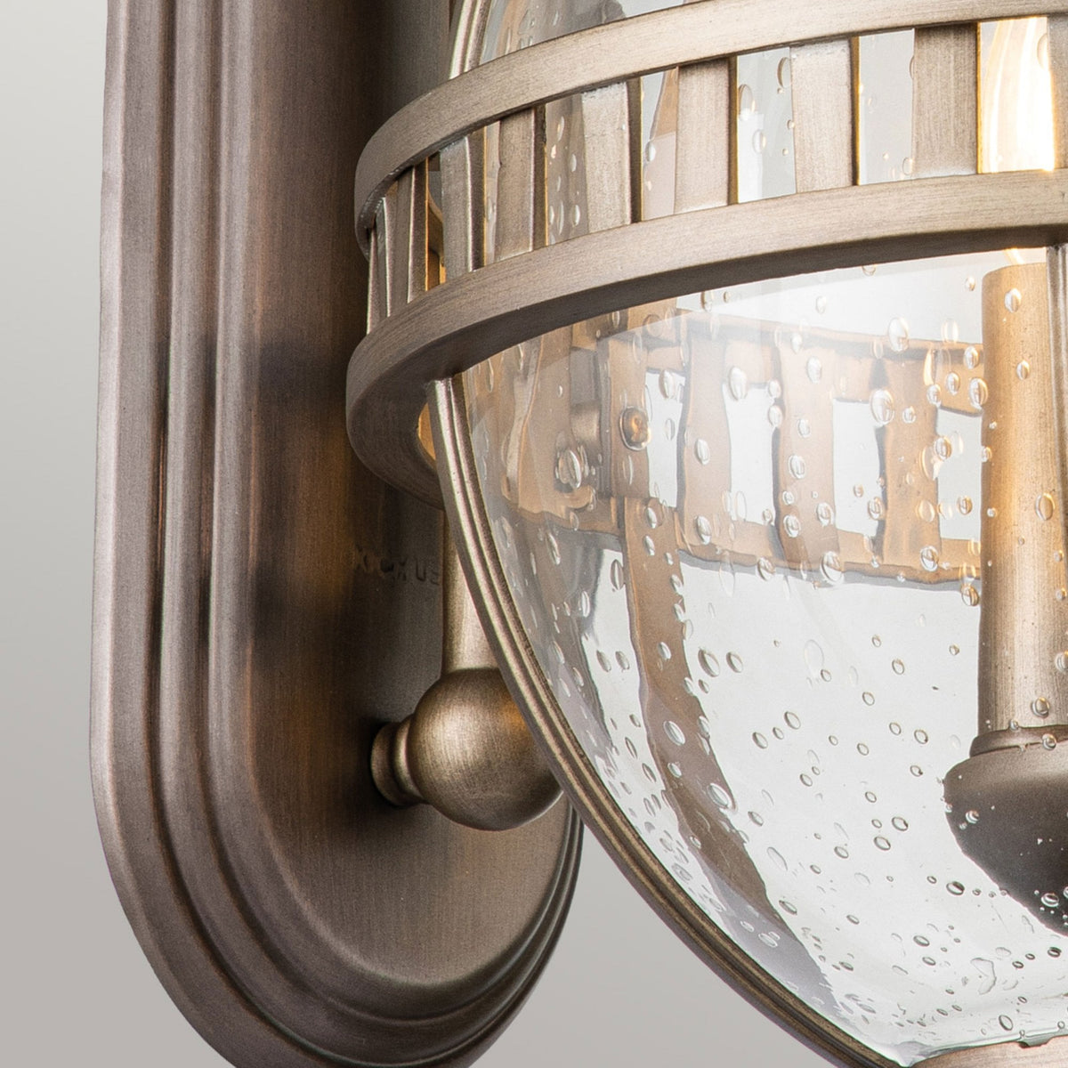 Halleron 3 Light Outdoor Wall Lantern in Burnished Bronze