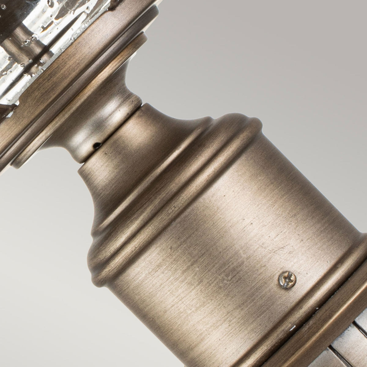 Halleron 3 Light Outdoor Pedestal Lantern in Burnished Bronze