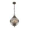 Halleron 3 Light Outdoor Chain Pendant Lantern in Burnished Bronze