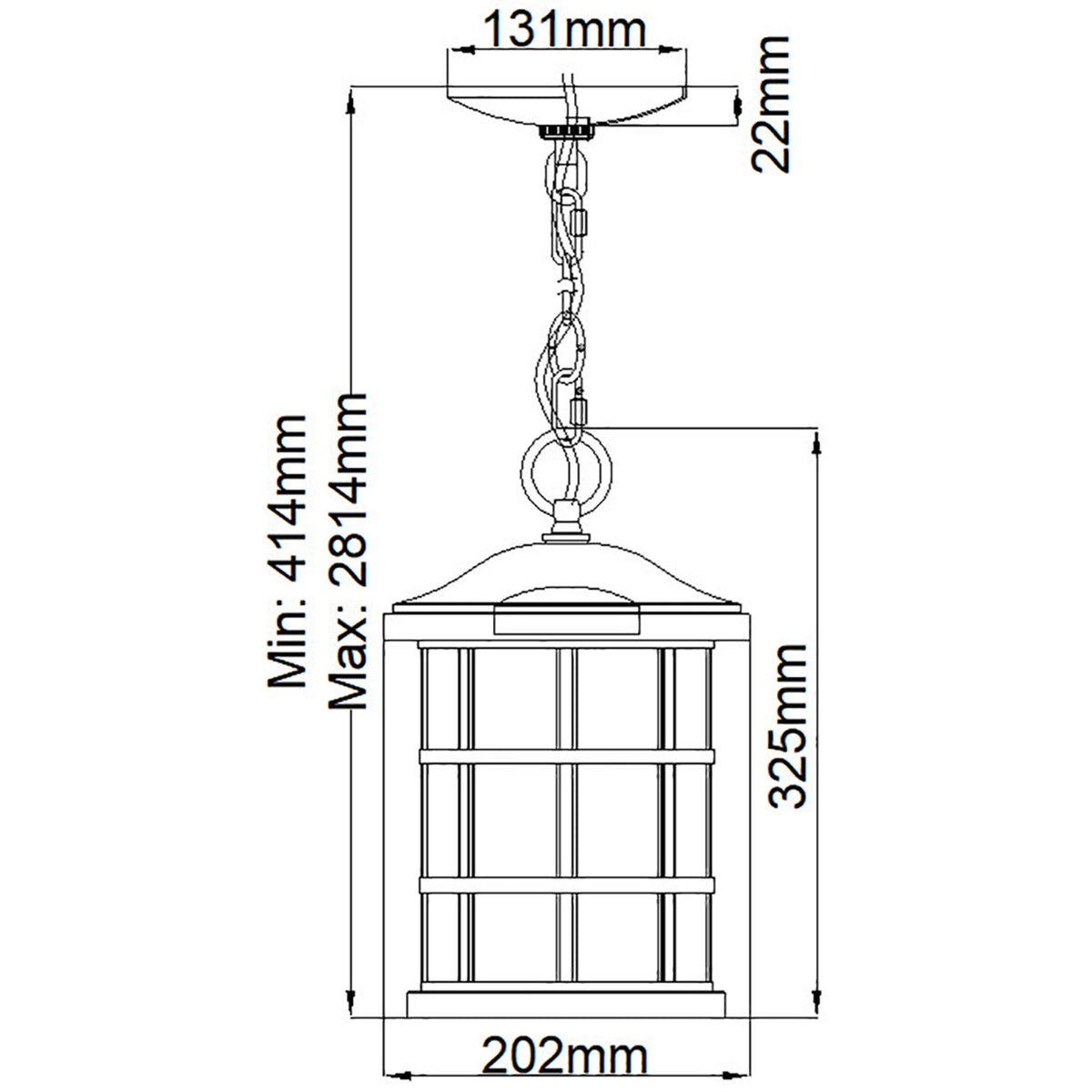 Crusade Coastal Pendant in Earth Black with Clear Seeded Glass