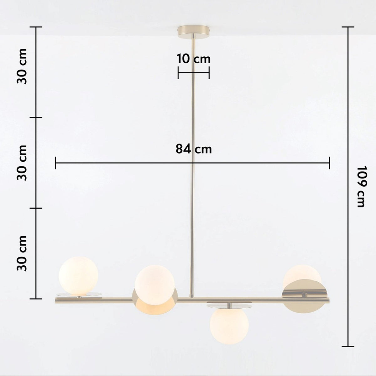 Adore Four G9 Light IP44 Pendant in Brass