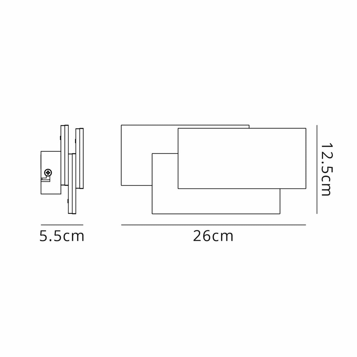 Tahiti XL 260 12w LED Wall Light In White