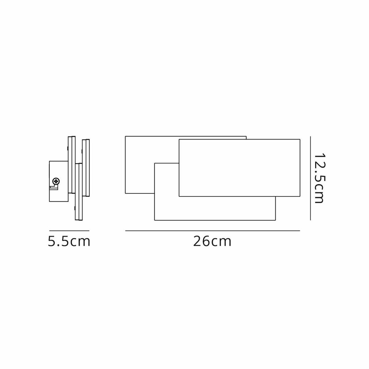 Tahiti XL 260 12w LED Wall Light In Black