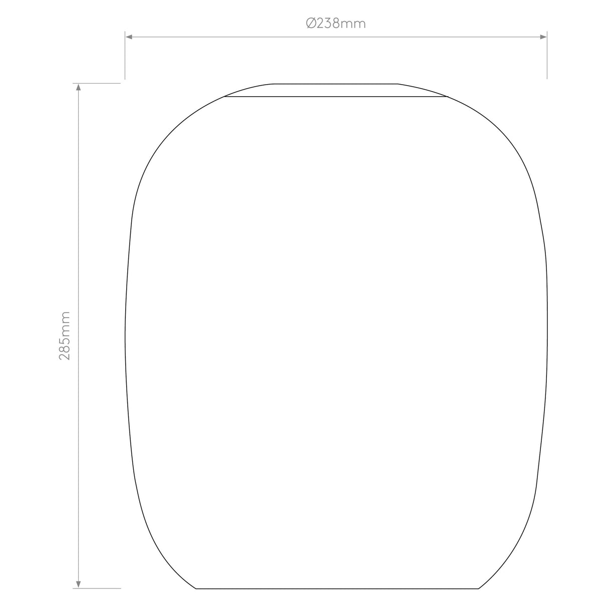 Curve Glass 285 Shade In Dark Smoke