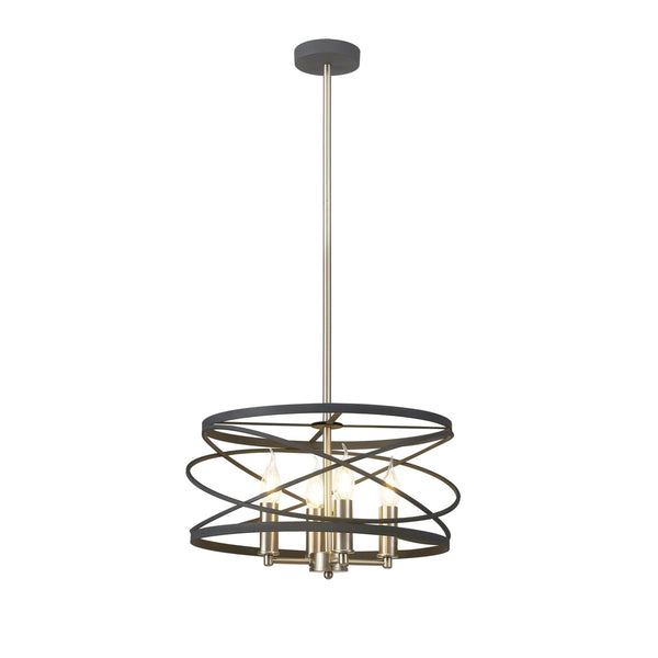 Buckfast Pendant in Black & Satin Nickel