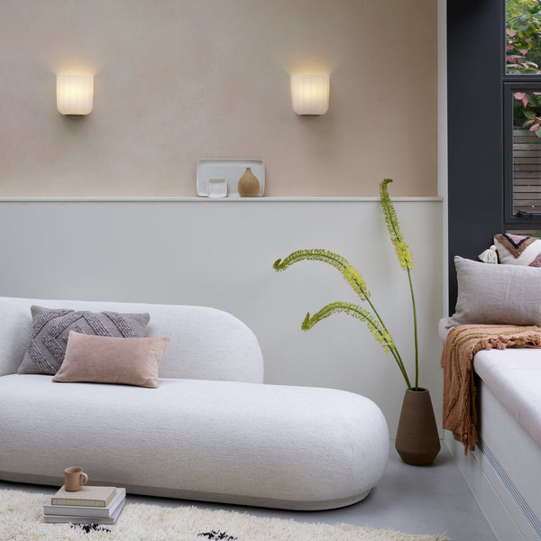 Veo Glass Wall Light With Bronze Detail