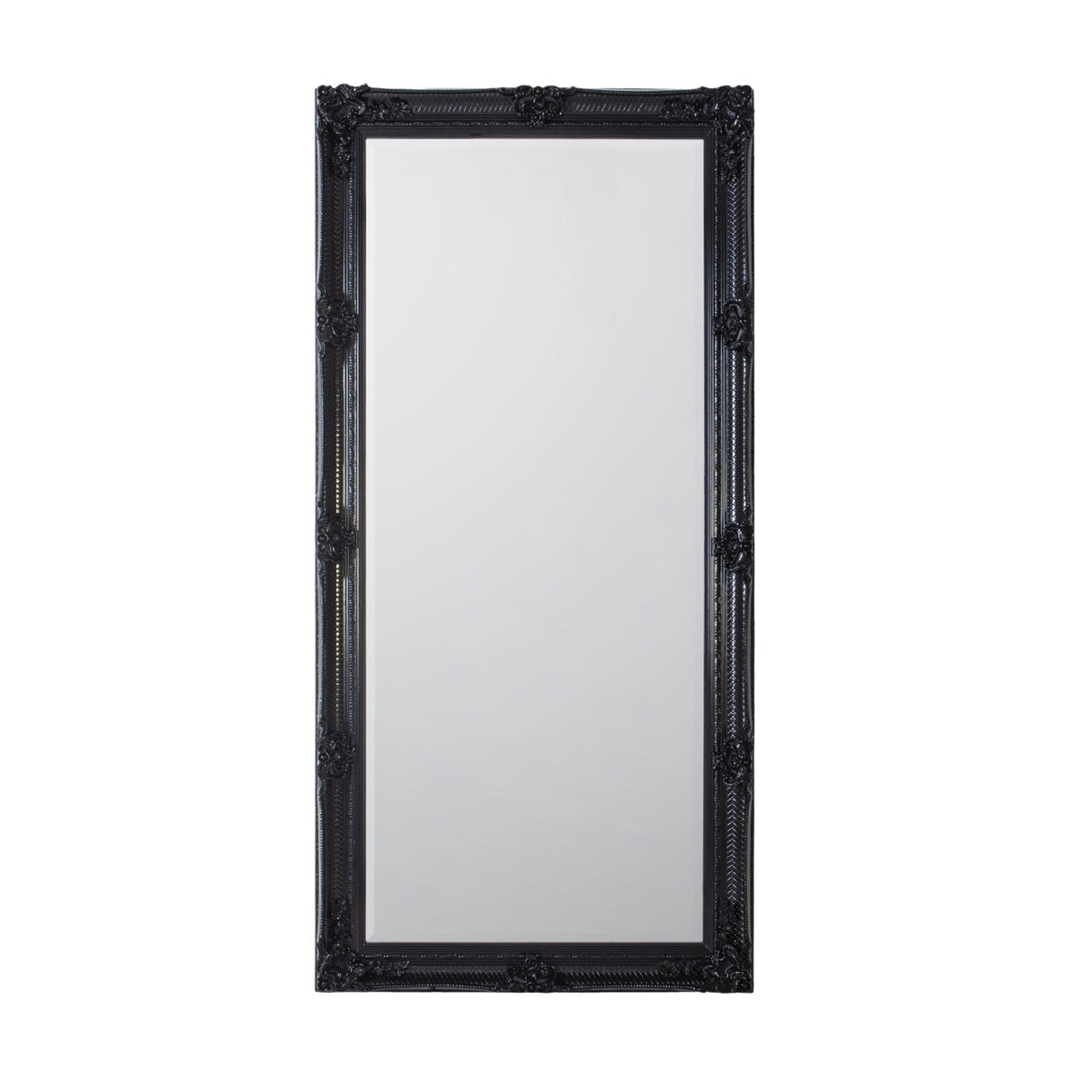 Bucklebury Black Wood Rectangle Leaner Mirror