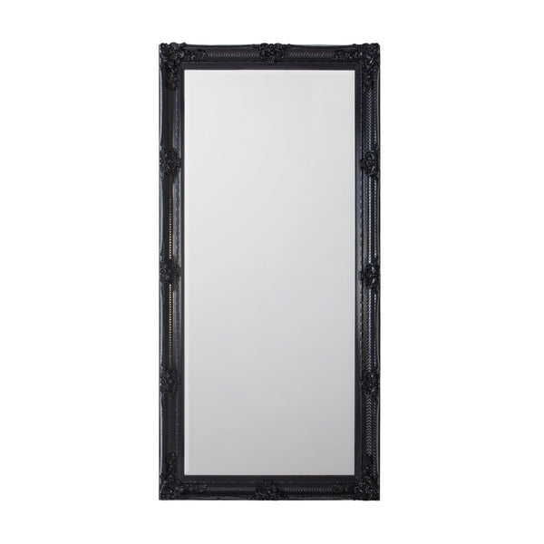 Bucklebury Black Wood Rectangle Leaner Mirror
