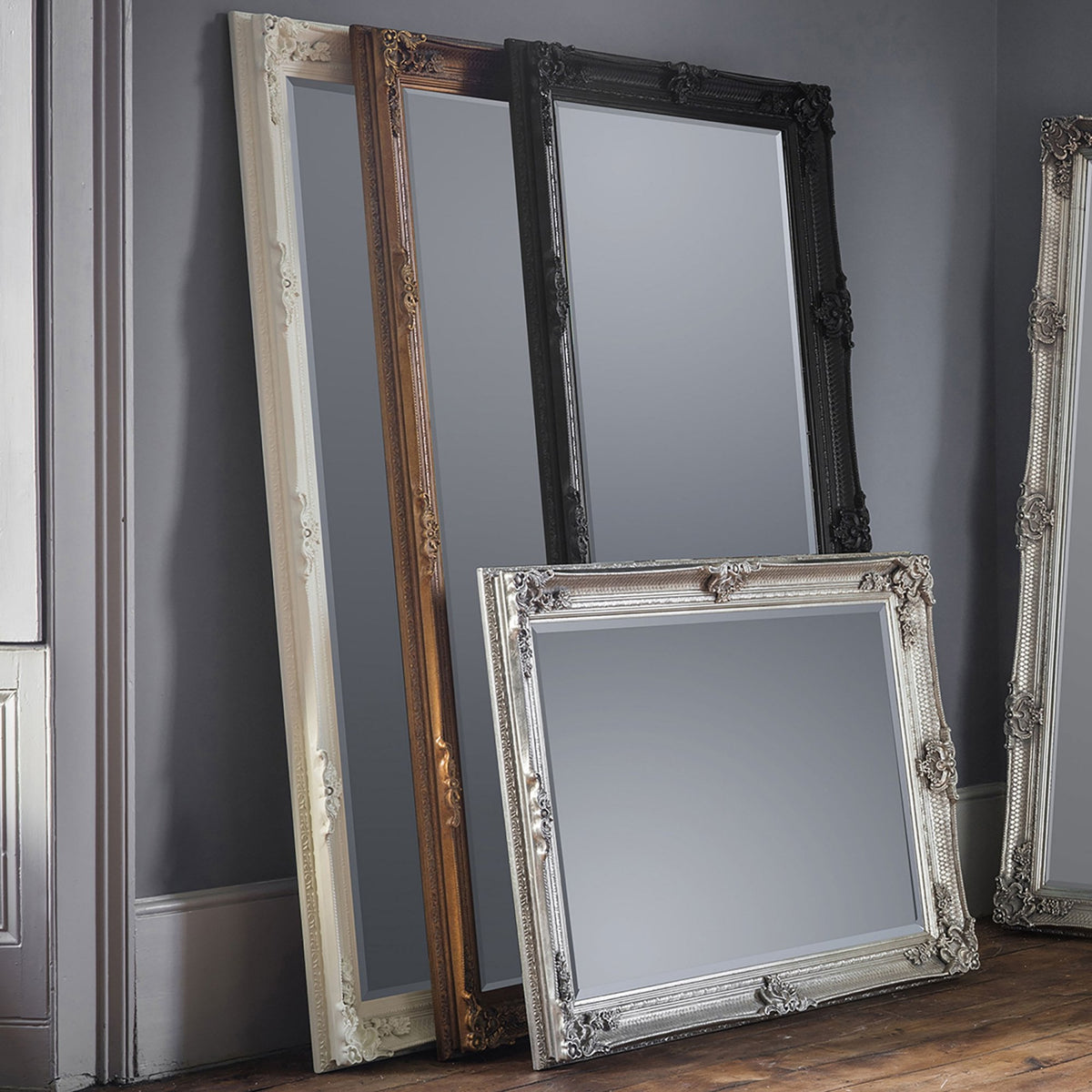 Bucklebury Aged Gold Wood Rectangle Leaner Mirror