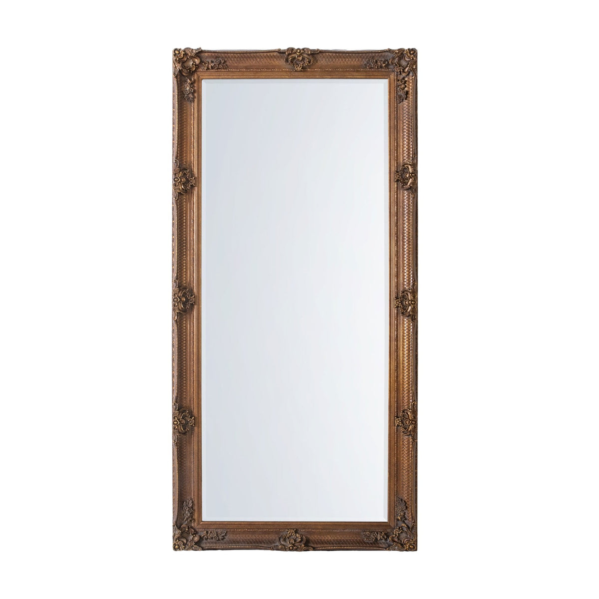 Bucklebury Aged Gold Wood Rectangle Leaner Mirror