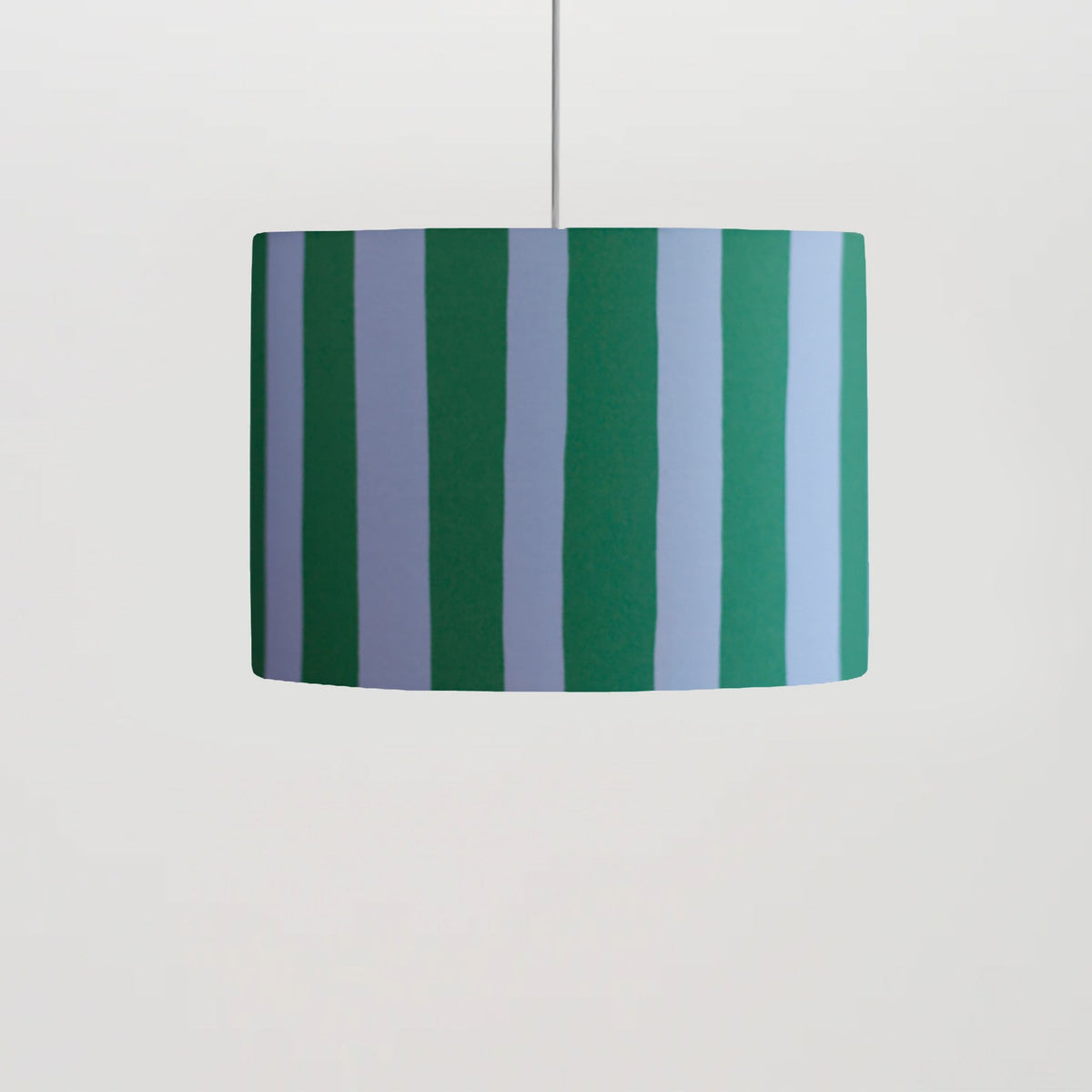 Striped 350mm Drum Shade in Blue & Green