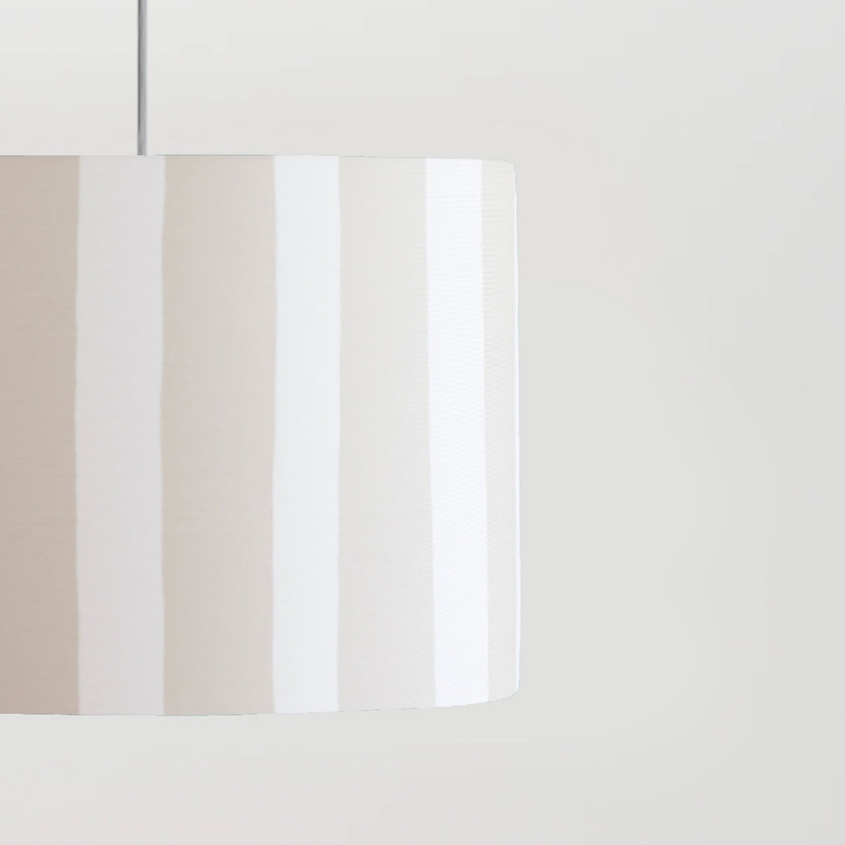 Striped 350mm Drum Shade in Sand & White