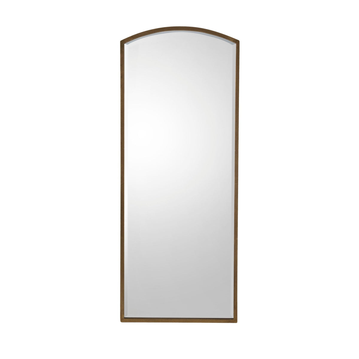 Winkfield Antique Gold Finished Metal Frame Tall Arch Wall Mirror