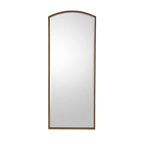 Winkfield Antique Gold Finished Metal Frame Tall Arch Wall Mirror