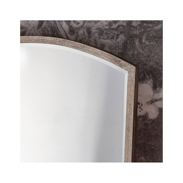 Winkfield Antique Silver Finished Metal Frame Tall Arch Wall Mirror