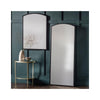 Winkfield Aged Black Finished Metal Frame Tall Arch Wall Mirror