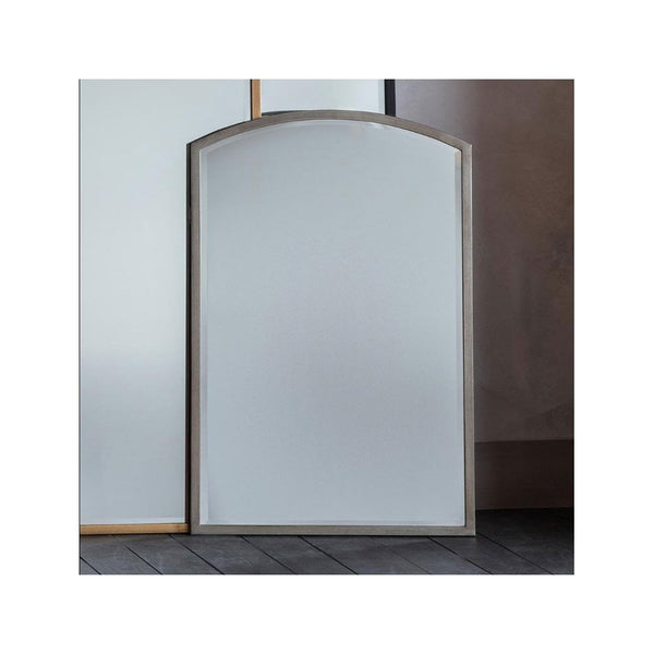 Winkfield Antique Silver Finished Metal Frame Medium Arch Wall Mirror