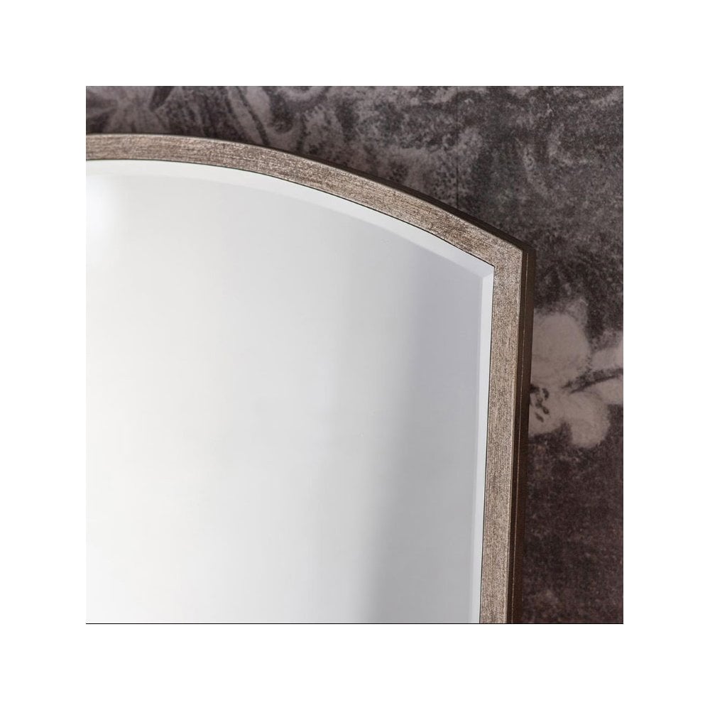 Winkfield Antique Silver Finished Metal Frame Medium Arch Wall Mirror