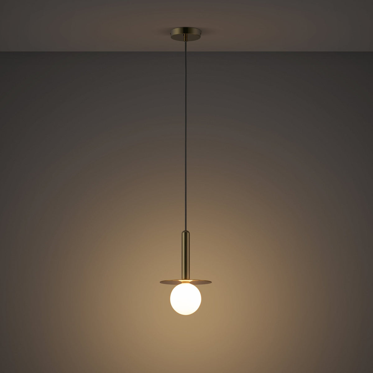 Adore IP44 Single G9 Pendant in Brass