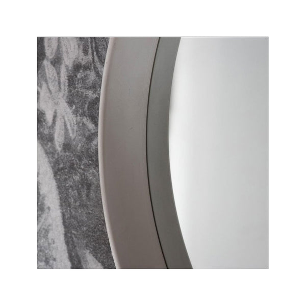 Kintbury Matt White Finished Wood Framed Round Wall Mirror